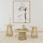 Home & Sleep Outlet - Touhy 3-piece Round Coffee and End Table Set Natural Mango