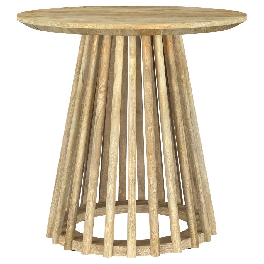Home & Sleep Outlet - Touhy 3-piece Round Coffee and End Table Set Natural Mango