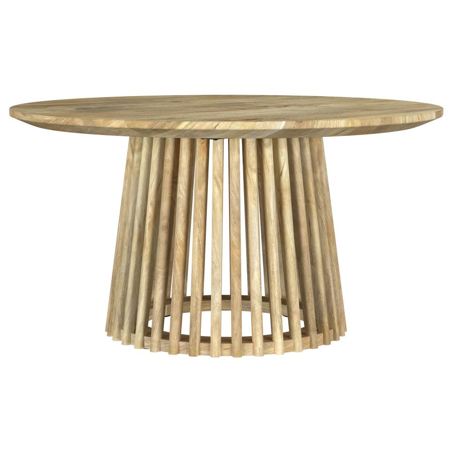 Home & Sleep Outlet - Touhy 3-piece Round Coffee and End Table Set Natural Mango