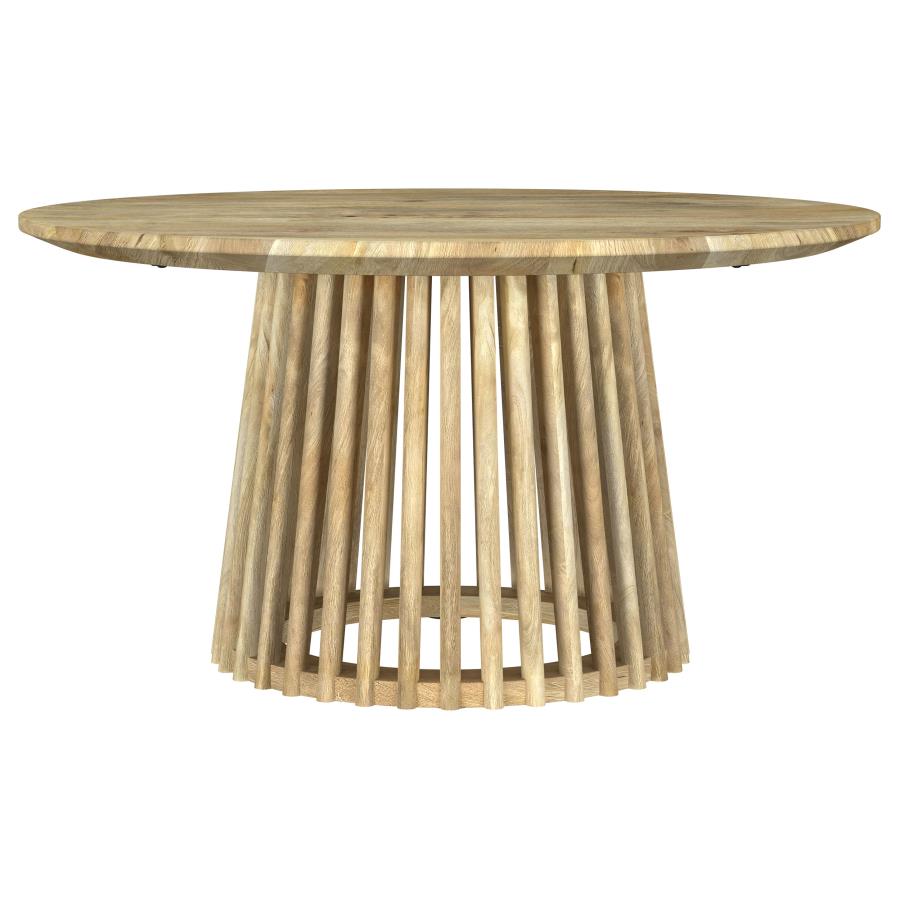 Home & Sleep Outlet - Touhy 3-piece Round Coffee and End Table Set Natural Mango