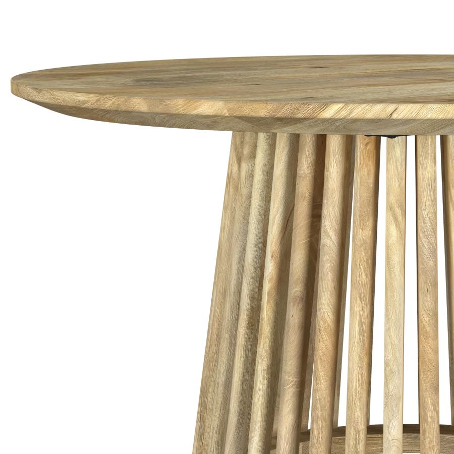 Home & Sleep Outlet - Touhy Round Solid Wood Cocktail Coffee Table Natural Mango