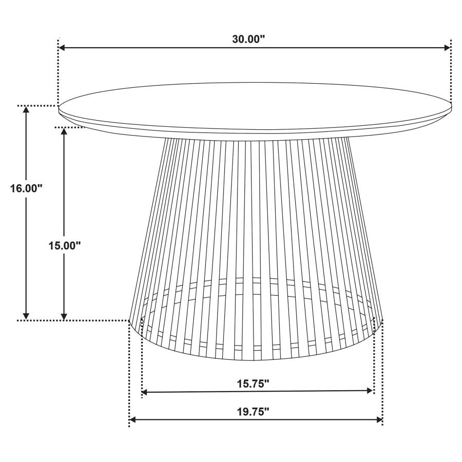 Home & Sleep Outlet - Touhy Round Solid Wood Cocktail Coffee Table Natural Mango