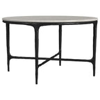 Home & Sleep Outlet - Hermas 2-piece Round Marble Coffee and End Table Set White