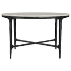 Home & Sleep Outlet - Hermas 2-piece Round Marble Coffee and End Table Set White