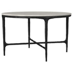 Home & Sleep Outlet - Hermas 2-piece Round Marble Coffee and End Table Set White