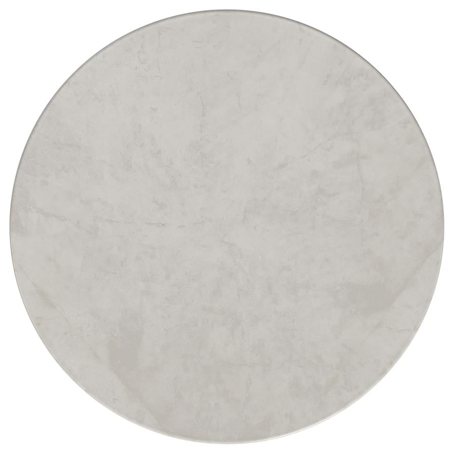 Home & Sleep Outlet - Hermas 2-piece Round Marble Coffee and End Table Set White