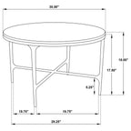 Home & Sleep Outlet - Hermas 2-piece Round Marble Coffee and End Table Set White