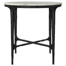 Hermas 3-piece Round Marble Coffee and End Table Set White