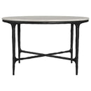 Hermas 3-piece Round Marble Coffee and End Table Set White