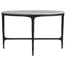 Hermas 3-piece Round Marble Coffee and End Table Set White