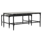 Home & Sleep Outlet - Ebby 2-piece Genuine Marble Top Nesting Coffee Tables White