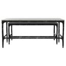 Ebby 2-piece Genuine Marble Top Nesting Coffee Tables White