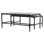 Home & Sleep Outlet - Ebby 2-piece Genuine Marble Top Nesting Coffee Tables White