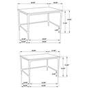 Ebby 2-piece Genuine Marble Top Nesting Coffee Tables White
