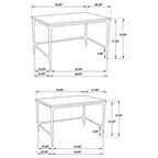 Home & Sleep Outlet - Ebby 2-piece Genuine Marble Top Nesting Coffee Tables White
