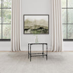 Home & Sleep Outlet - Ebby Square Genuine Marble Top Metal End Table White