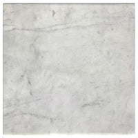 Ebby Square Genuine Marble Top Metal End Table White