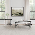 Home & Sleep Outlet - Ebby Square Genuine Marble Top Metal End Table White