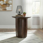 Home & Sleep Outlet - Cayenne Solid Mango Wood Accent Side End Table Walnut