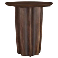 Cayenne Solid Mango Wood Accent Side End Table Walnut