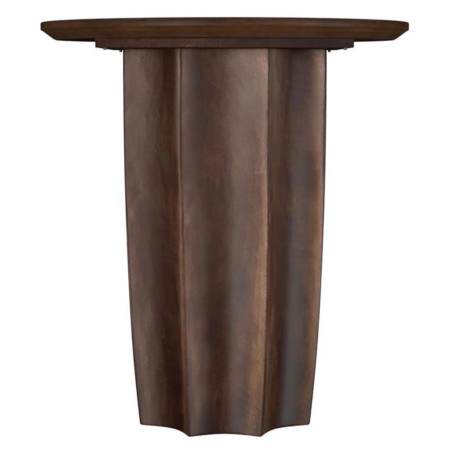 Home & Sleep Outlet - Cayenne Solid Mango Wood Accent Side End Table Walnut