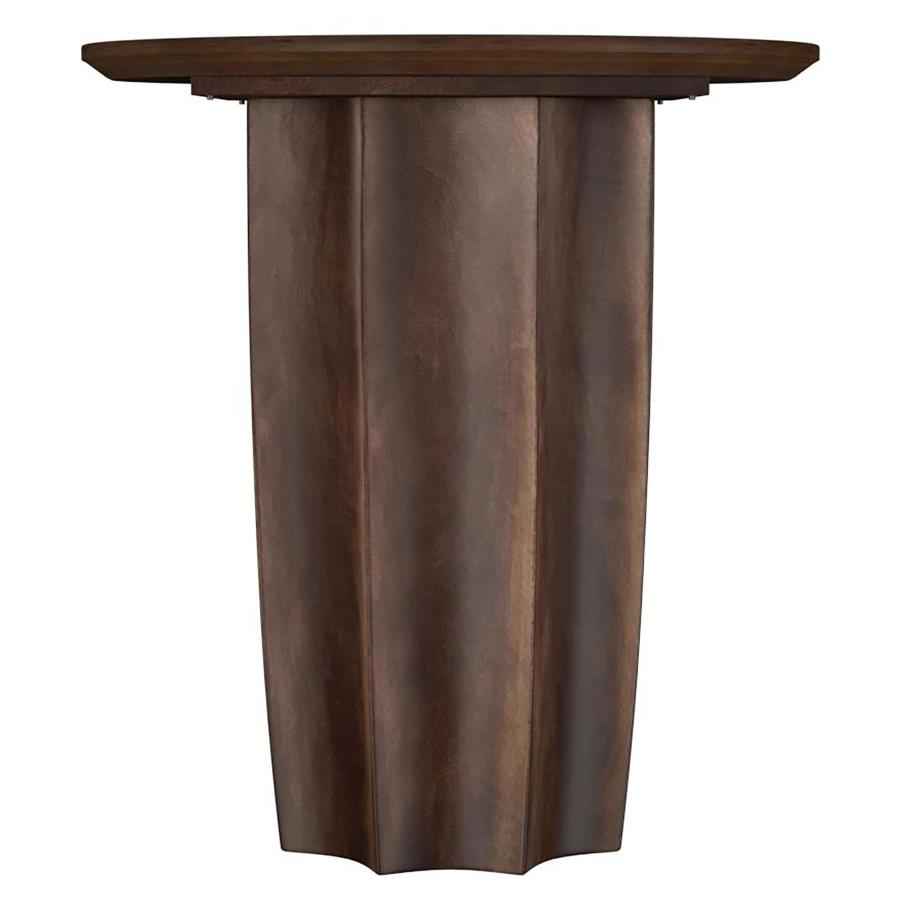 Cayenne Solid Mango Wood Accent Side End Table Walnut