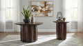 Home & Sleep Outlet - Cayenne 2-piece Solid Mango Wood Coffee Table Set Walnut