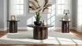 Home & Sleep Outlet - Cayenne 3-piece Solid Mango Wood Coffee Table Set Walnut