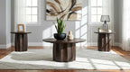 Home & Sleep Outlet - Cayenne 3-piece Solid Mango Wood Coffee Table Set Walnut