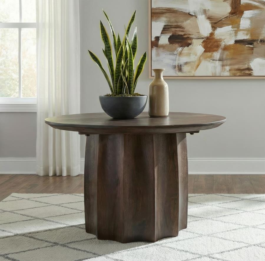 Home & Sleep Outlet - Cayenne Solid Mango Wood Cocktail Coffee Table Walnut