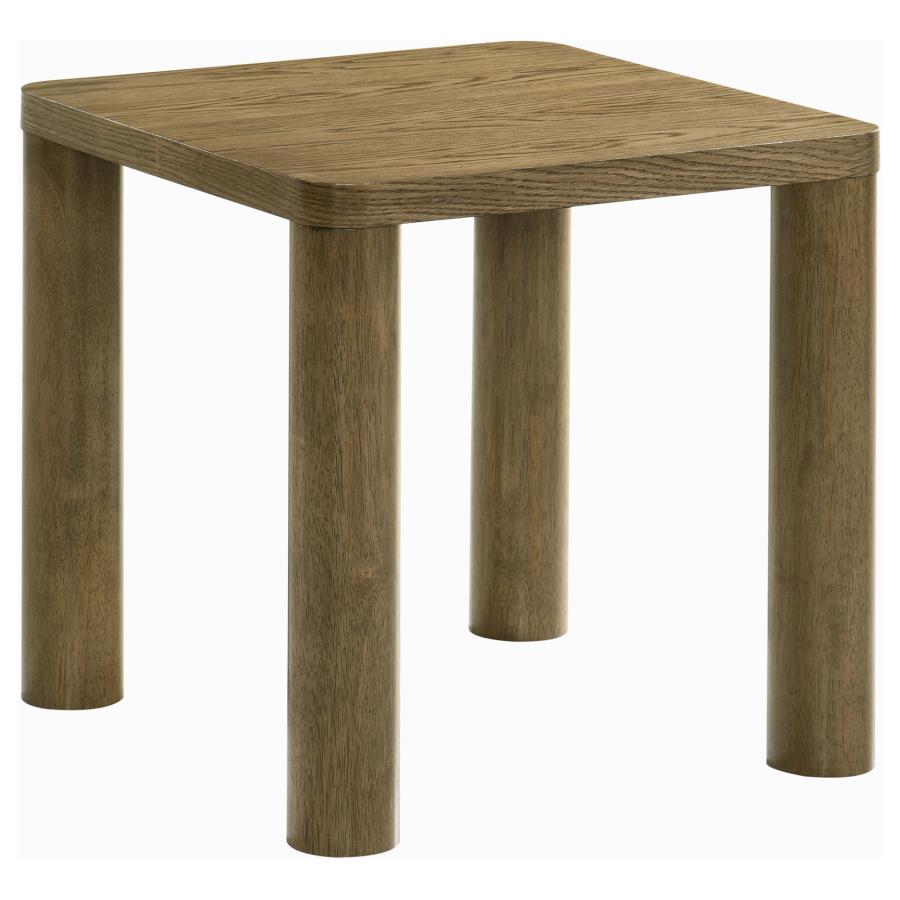 Home & Sleep Outlet - Castlewood Engineered Wood Accent Side End Table Brown Oak