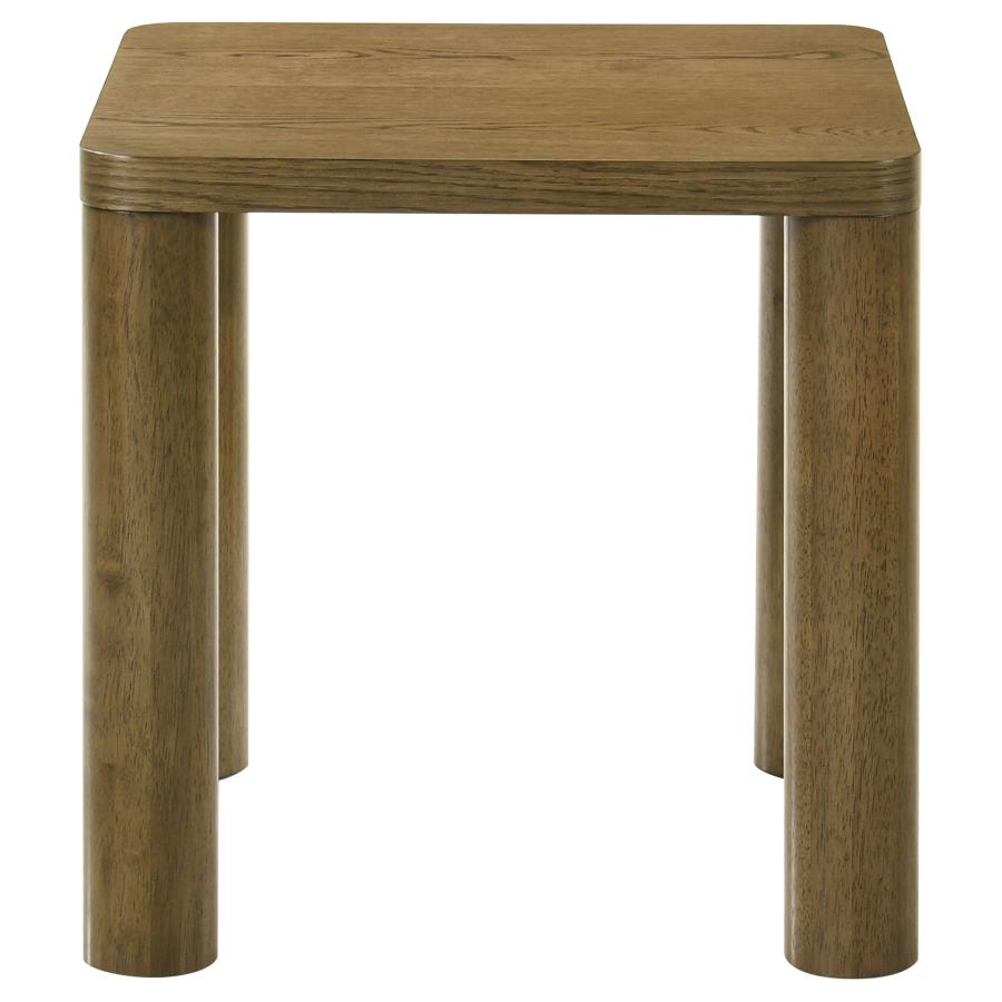 Home & Sleep Outlet - Castlewood Engineered Wood Accent Side End Table Brown Oak