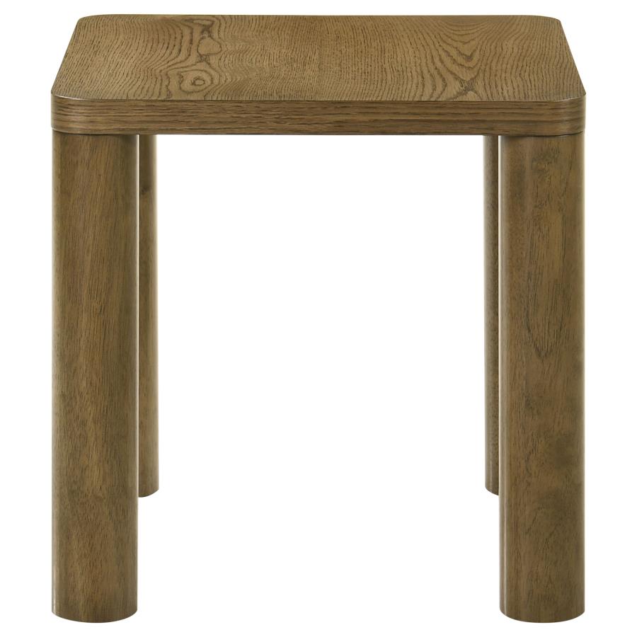 Home & Sleep Outlet - Castlewood Engineered Wood Accent Side End Table Brown Oak