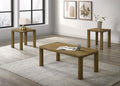 Home & Sleep Outlet - Castlewood 3-piece Cocktail Coffee Table Set Brown Oak