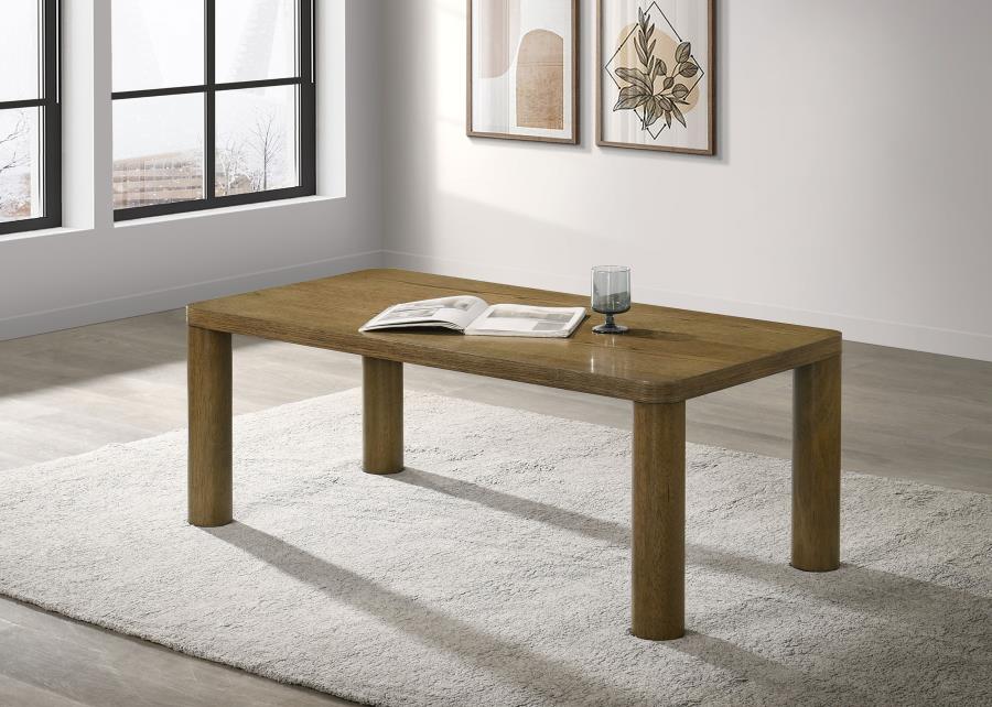 Home & Sleep Outlet - Castlewood Engineered Wood Cocktail Coffee Table Brown Oak
