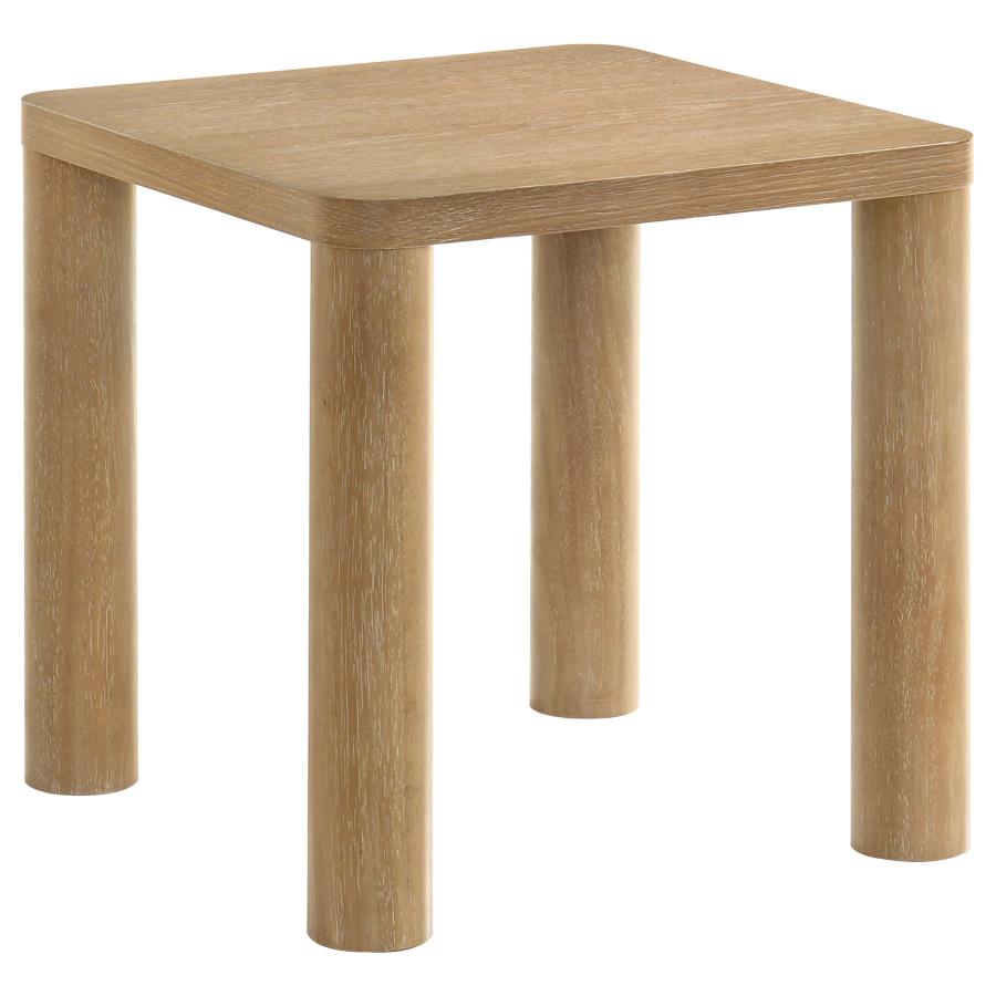 Home & Sleep Outlet - Castlewood Engineered Wood Accent Side End Table Light Oak