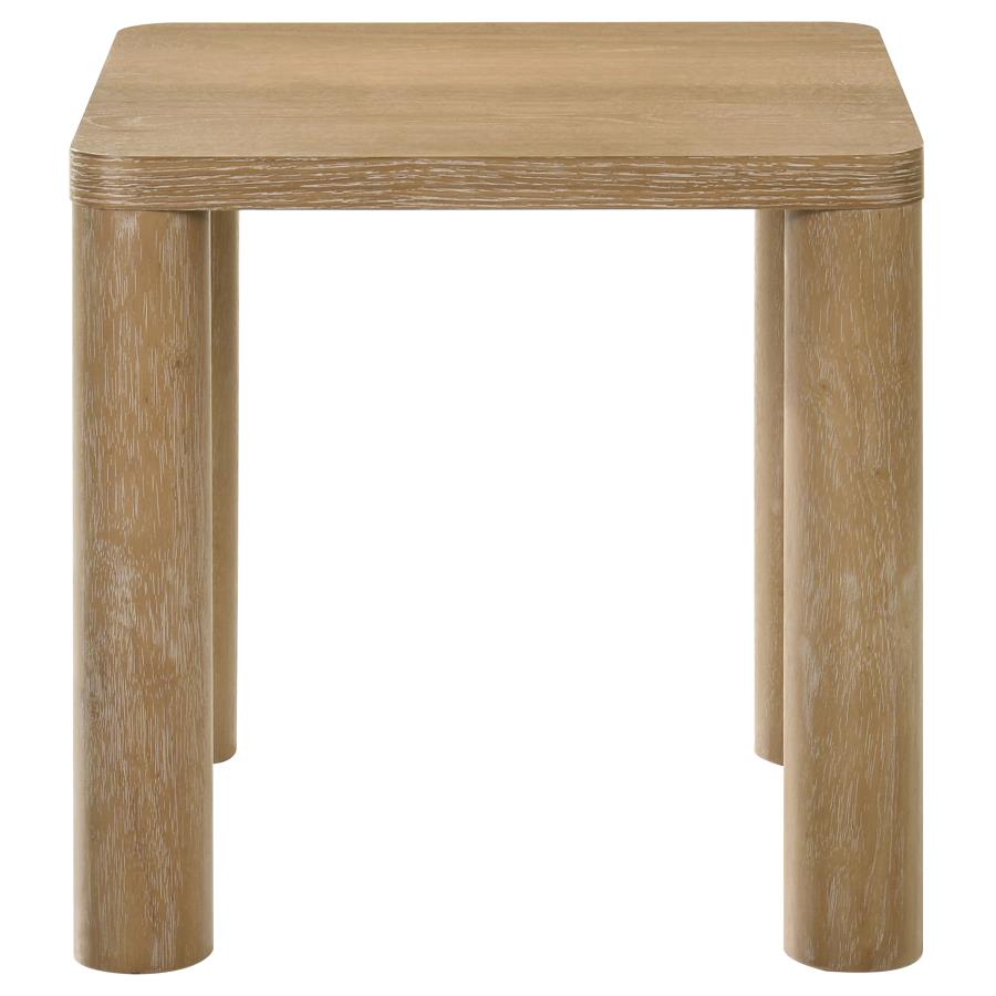 Home & Sleep Outlet - Castlewood Engineered Wood Accent Side End Table Light Oak