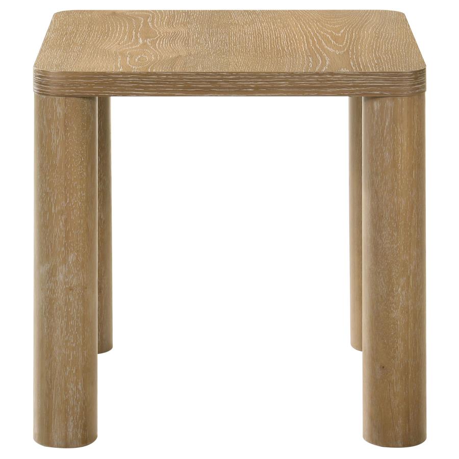 Home & Sleep Outlet - Castlewood Engineered Wood Accent Side End Table Light Oak