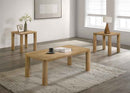 Castlewood 3-piece Cocktail Coffee Table Set Light Oak