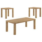 Home & Sleep Outlet - Castlewood 3-piece Cocktail Coffee Table Set Light Oak