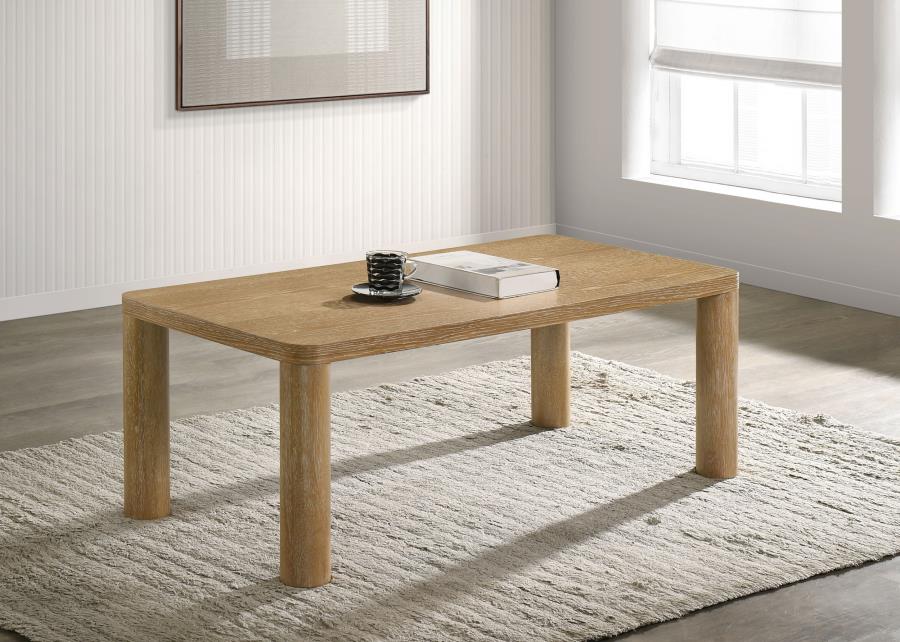 Home & Sleep Outlet - Castlewood Engineered Wood Cocktail Coffee Table Light Oak