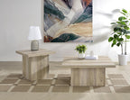 Home & Sleep Outlet - Devar 2-piece Square Coffee End Table Set Distressed Pine