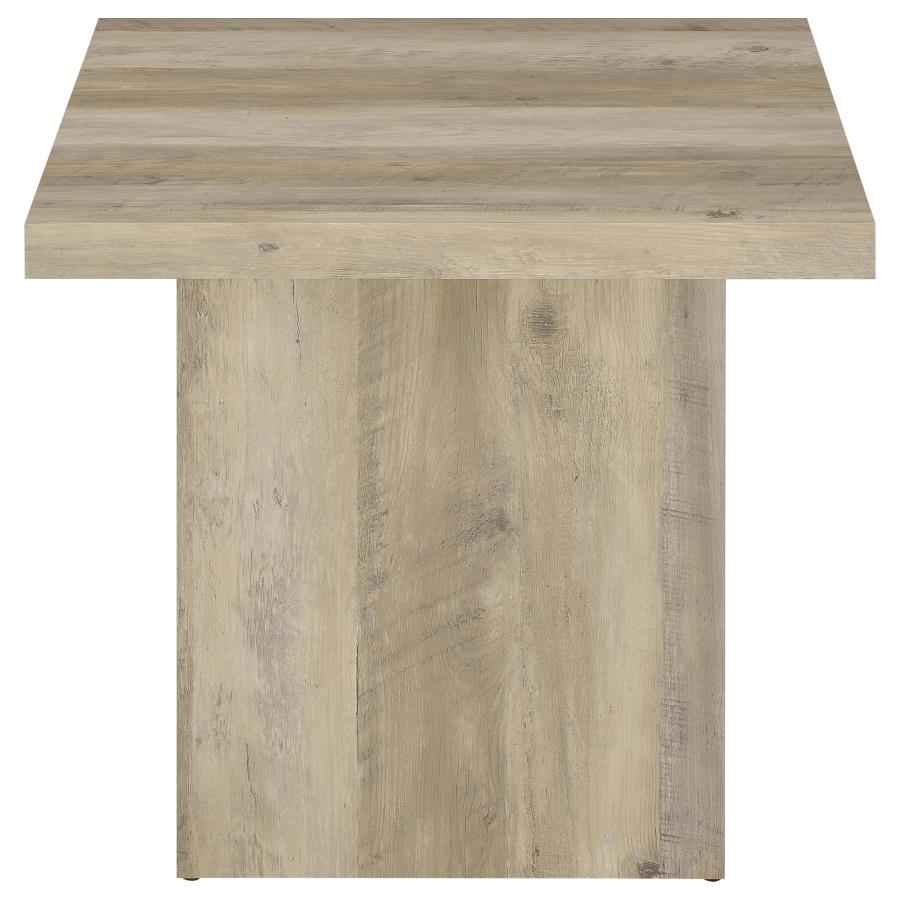 Devar 2-piece Square Coffee End Table Set Distressed Pine