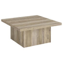 Devar 2-piece Square Coffee End Table Set Distressed Pine