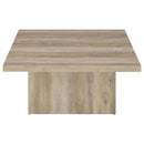 Devar 2-piece Square Coffee End Table Set Distressed Pine