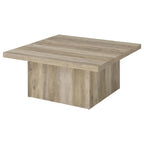 Home & Sleep Outlet - Devar 2-piece Square Coffee End Table Set Distressed Pine