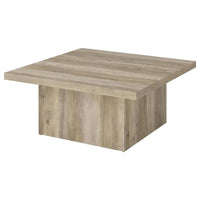Devar 2-piece Square Coffee End Table Set Distressed Pine