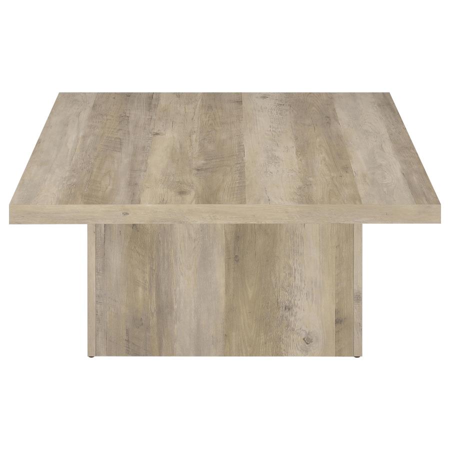 Home & Sleep Outlet - Devar 2-piece Square Coffee End Table Set Distressed Pine