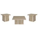 Home & Sleep Outlet - Devar 3-piece Square Coffee End Table Set Distressed Pine