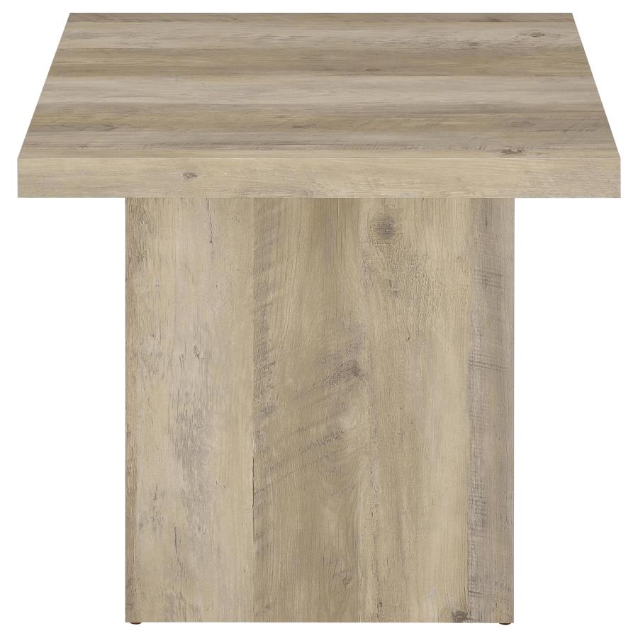 Home & Sleep Outlet - Devar 3-piece Square Coffee End Table Set Distressed Pine